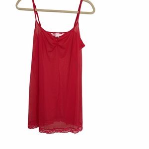 Victoria Secret red mesh slip dres
